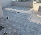 Assentamento de piso antiderrapante das Coberturas