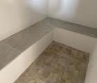 Instalação do Banco de Granito da Sauna